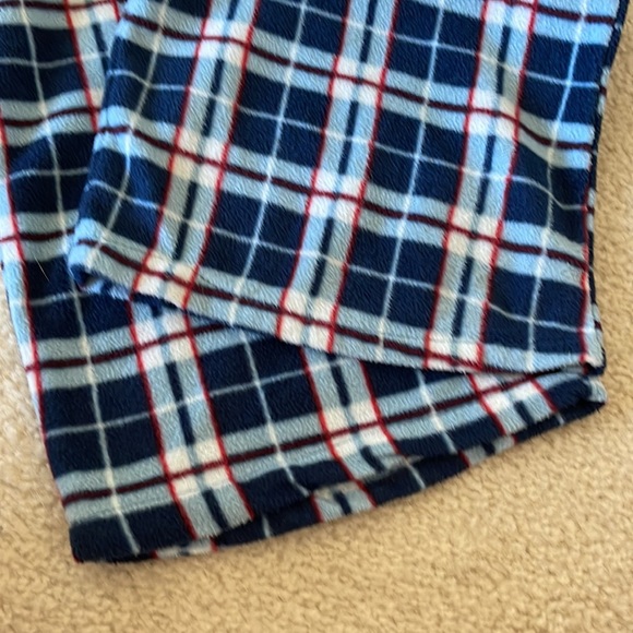 Super Comfy Mens Plaid Pull String Fleece Lounge Pants Size Large - Picture 7 of 8